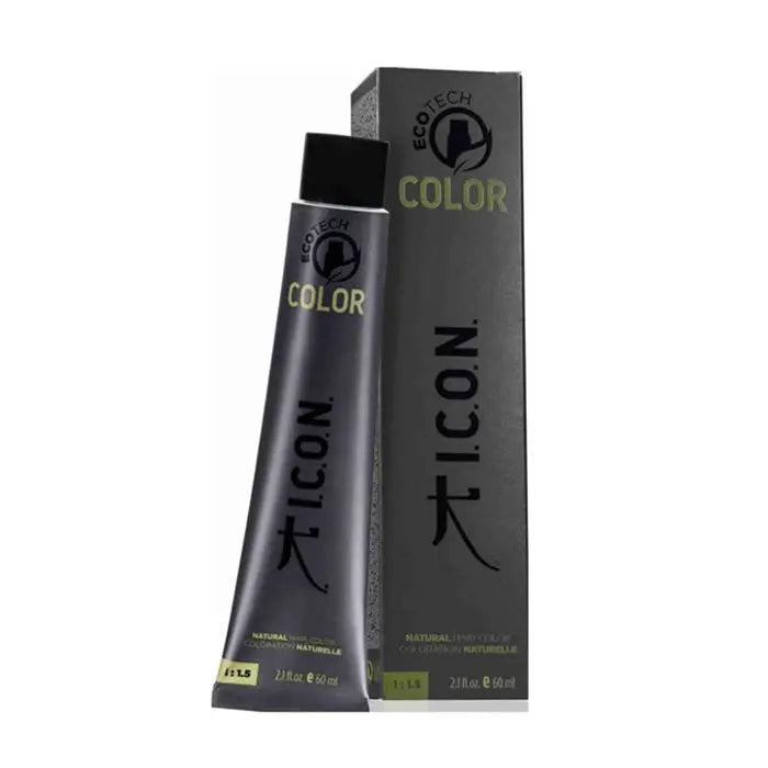 Jag Couture London Ecotech Color natural hair dye in shade 6.1 Dark Ash Blonde, showcasing the product bottle with color swatch