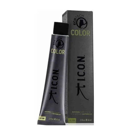 Jag Couture London Icon Ecotech Natural Hair Color 7.21 Medium Pearl Blonde in 60ml bottle, showing the hair dye tube and color swatch.