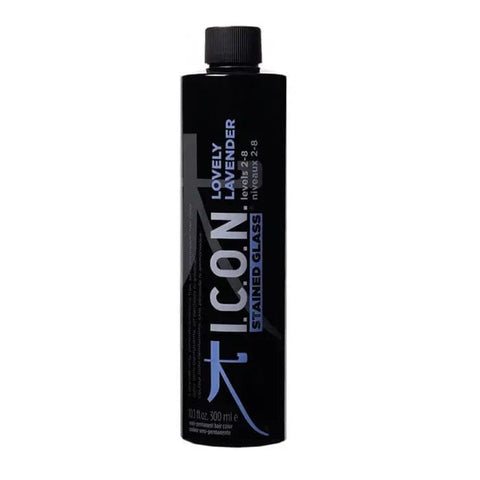 Jag Couture London Icon Stained Glass Semi-Permanent Hair Color in Lovely Lavender, 300ml, showcasing vibrant lavender hair dye.
