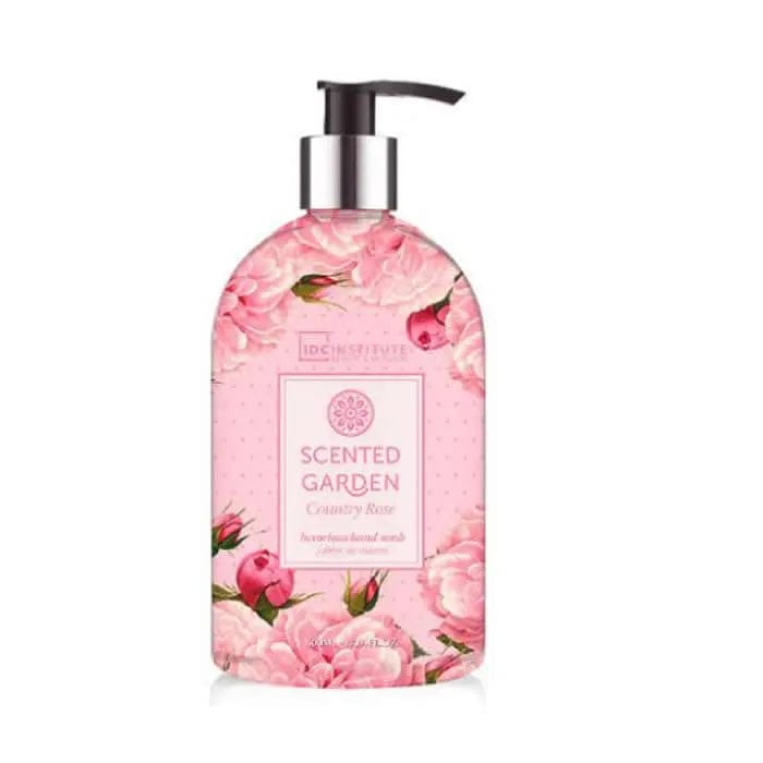 Jag Couture London scented garden hand soap with rose fragrance in 500ml bottle, elegant floral design and branding.