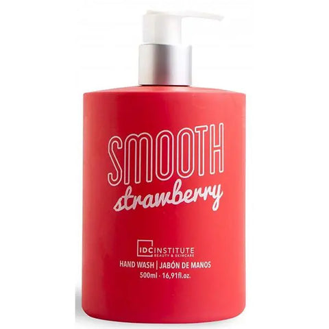 Idc Institute Smooth Hand Wash Peach 500ml bottle with peach-scented liquid, labeled with Jag Couture London - New York branding.