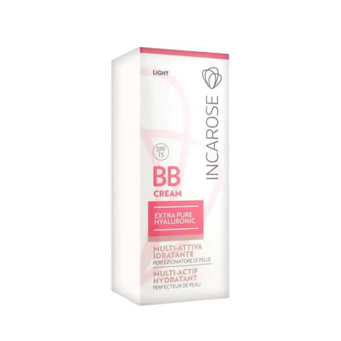 Incarose BB Cream Multi Active Hydrating Skin Perfector in Light, 30ml, with smooth, lightweight texture and natural finish.