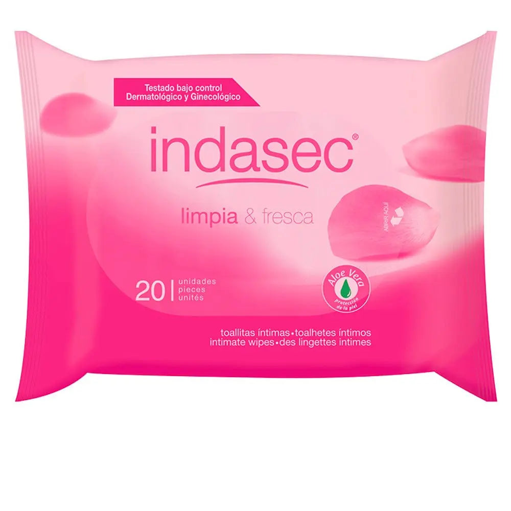 Jag Couture London - New York Indasec Clean And Fresh Intimate Wipes 20 Units