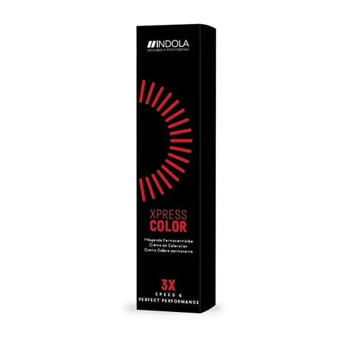 Jag Couture London New York Indola Xpress Color 3X Nº 6.2 hair dye bottle with vibrant packaging.