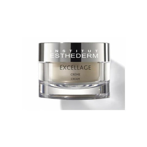 Jar of Institut Esthederm Excellage Cream in 50ml container, featuring elegant packaging and a smooth, luxurious texture.