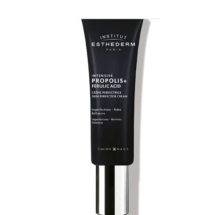 Institut Esthederm Intensive Propolis+Ácido Ferúlico Perfect Skin Cream in 50ml jar, formulated for skin nourishment and rejuvenation.