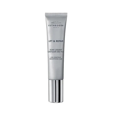 Institut Esthederm Lift & Repair Eye Contour Smoothing Care in 15ml jar, designed to reduce wrinkles and brighten the eye area.