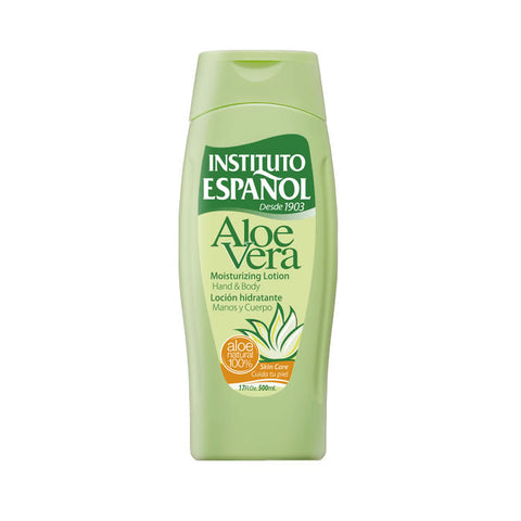 Jag Couture London Aloe Vera Moisturizing Lotion 500ml bottle, smooth texture, and fresh aloe vera leaves.