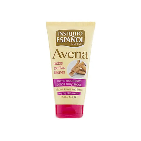 Jar of Instituto Español Avena Repair Cream, 150ml, with nourishing oats, from Jag Couture London-New York.