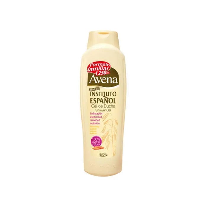 Instituto Español Avena shower gel by Jag Couture London New York, 1250ml bottle with label and pump dispenser.