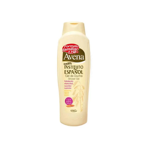 Instituto Español Avena shower gel in a 1250ml bottle, with a clean, hydrating formula, branded by Jag Couture London New York.