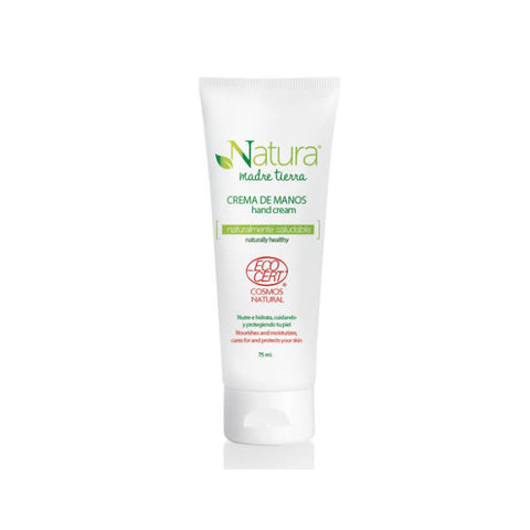 Instituto Español Natura Madre Tierra hand cream in 75ml tube, with natural ingredients and soft, moisturizing texture.