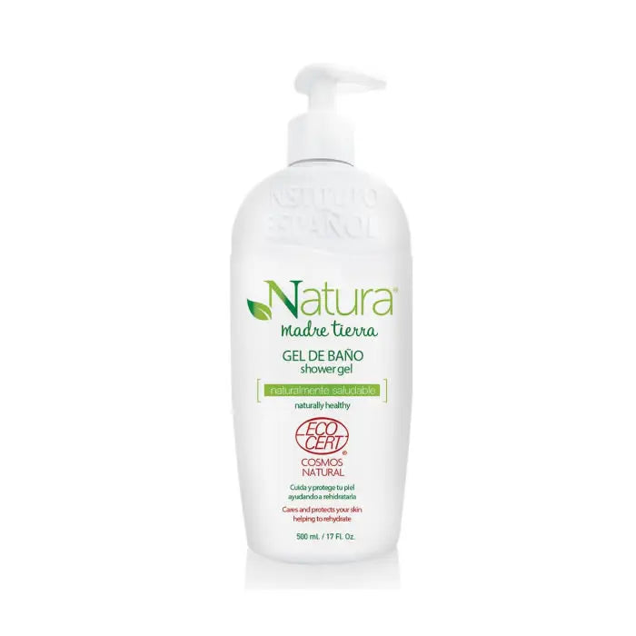 Instituto Español Natura Madre Tierra shower gel 500ml bottle with natural botanical ingredients, by Jag Couture London New York