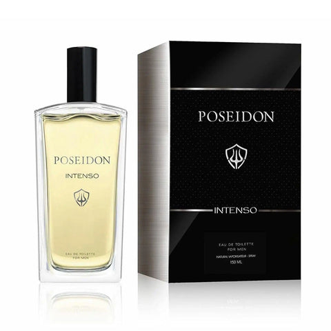 Instituto Español Poseidon Intenso Men EDT Spray 150ml by Jag Couture London - New York, featuring a sleek bottle with a modern design.