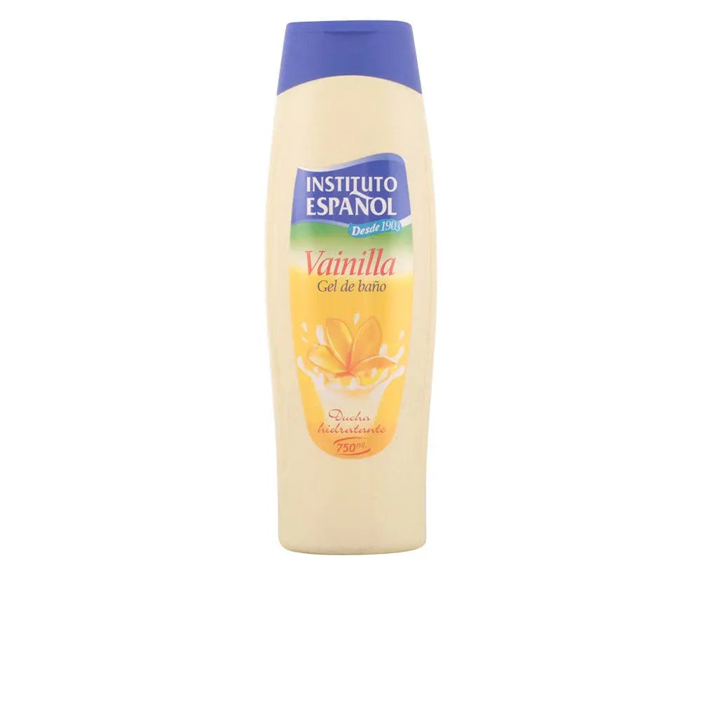 Instituto Español vanilla shower gel bottle with label, 750ml size, by Jag Couture London New York.
