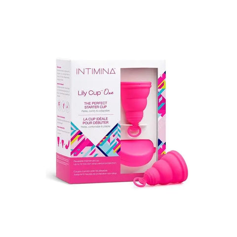 Intima Lily Cup One menstrual cup by Jag Couture London New York, silicone menstrual cup for feminine hygiene, shown in image.