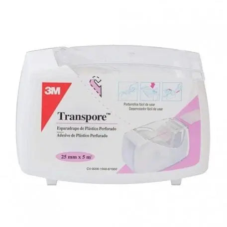 White Ioox Transpore medical tape from Jag Couture London - New York, 5m x 2.5cm, shown on a clean, flat surface.