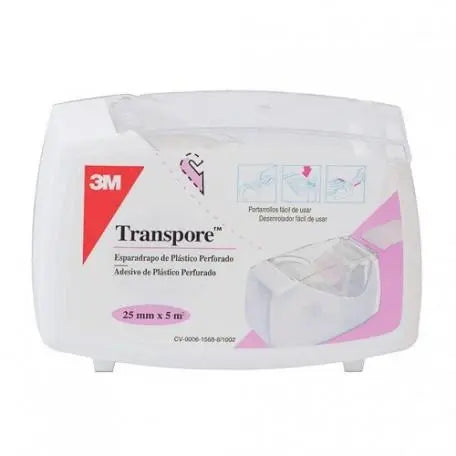 Jag Couture London - New York Ioox Transpore Esparadrapo Blanco, 5m x 2.5cm, sterile medical tape on a white background.