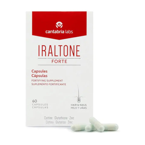 Iraltone Forte hair and nails nutritional concentrate capsules by Jag Couture London New York, 60 softgel capsules for hair and nail support.