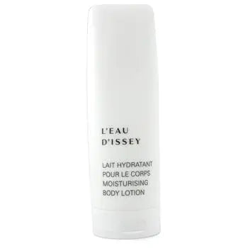 Issey Miyake L'eau D'issey moisturizing body lotion in 200ml bottle, with sleek packaging and smooth texture visible.