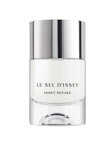 Issey Miyake Le Sel D'Issey Men Eau de Toilette bottle, 50ml, with sleek design and minimalist label, on a neutral background.