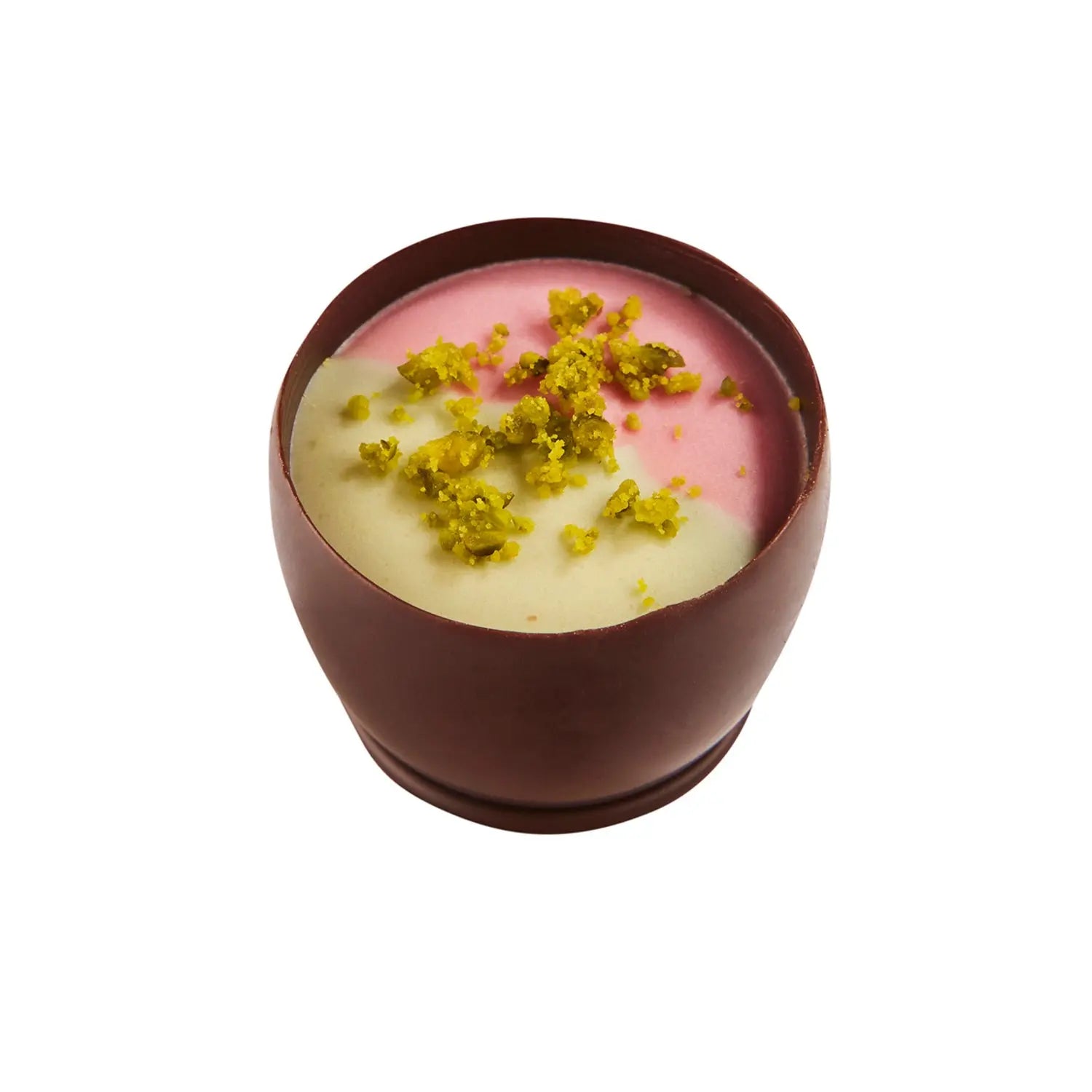 Jane blackberry ganache chocolate with blackberry and pistachio crème topping, 14g, from Jag Couture London New York