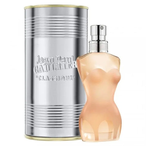 Jean Paul Gaultier Classique Eau De Toilette spray 30ml, elegant bottle with floral and feminine design.
