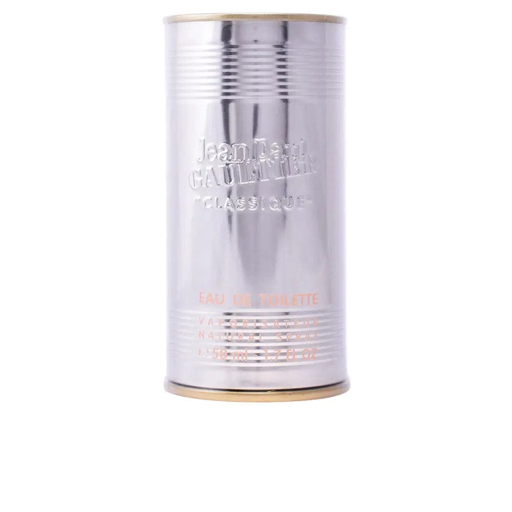 Jean Paul Gaultier Classique Eau de Toilette spray 50ml, with elegant bottle design and floral fragrance details.