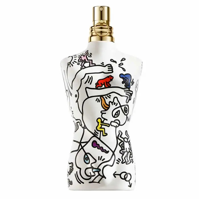 Jean Paul Gaultier Le Male Pride Edition Eau de Toilette spray 125ml, with colorful bottle design featuring rainbow accents.