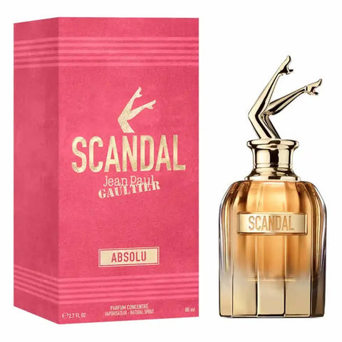 Jean Paul Gaultier Scandal Absolu parfum concentré spray 80ml with elegant bottle design, displayed on a neutral background.