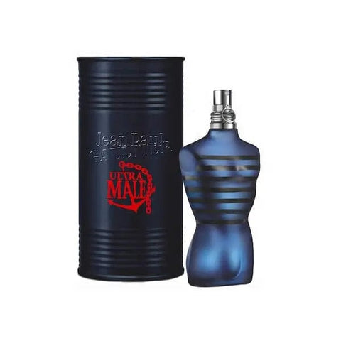 Jean Paul Gaultier Ultra Male Eau De Toilette spray 125ml bottle with bold packaging and distinctive design.