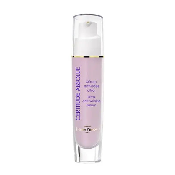 Jeanne Piaubert Certitude Absolue Anti-Wrinkle Serum 30ml, featuring sleek glass bottle with dropper for precise application.