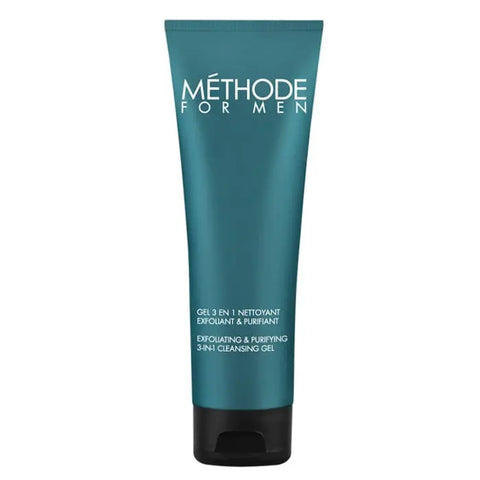 Jeanne Piaubert Exfoliating & Purifying 3-in-1 Cleansing Gel, 125ml, in a clear bottle with a white cap.