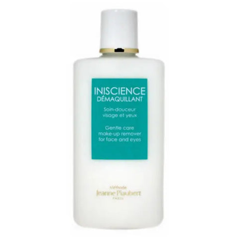 Jeanne Piaubert Iniscience Gentle Care Makeup Remover for face and eyes, 200ml, in a clear bottle with a white cap.