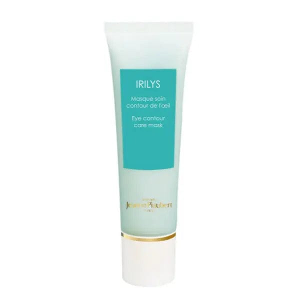 Jeanne Piaubert Irilys Eye Contour Care Mask in a 30ml jar with a sleek white and gold design, designed to hydrate and soothe the eye area.