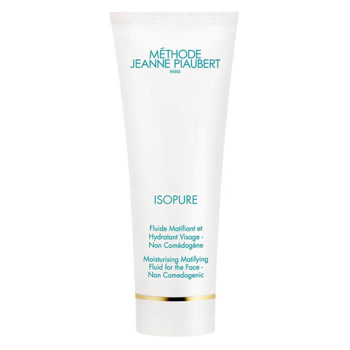 Jeanne Piaubert Isopure Moisturising Matifying Fluid in 50ml bottle, featuring smooth texture and clear packaging.