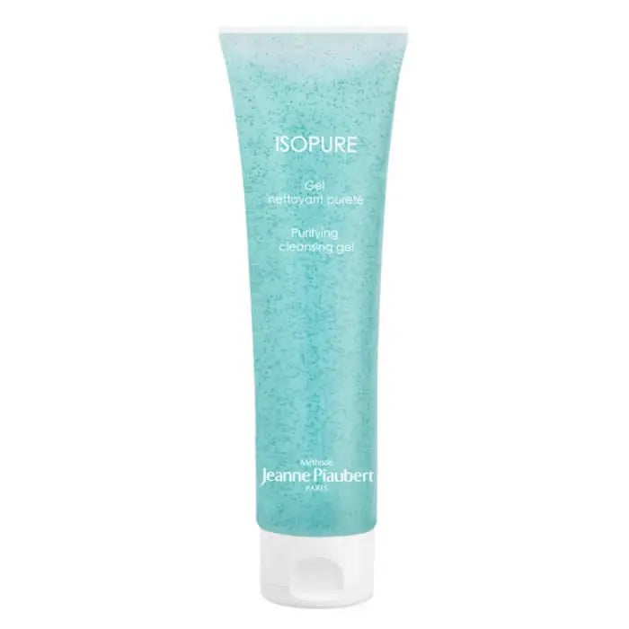 Jeanne Piaubert Isopure Purifying Cleansing Gel in 100ml tube, shown with clean, minimalist packaging for clear skin.