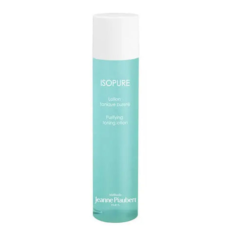Jeanne Piaubert Isopure Purifying Toning Lotion 200ml in a clear bottle with a white label, suitable for skincare.