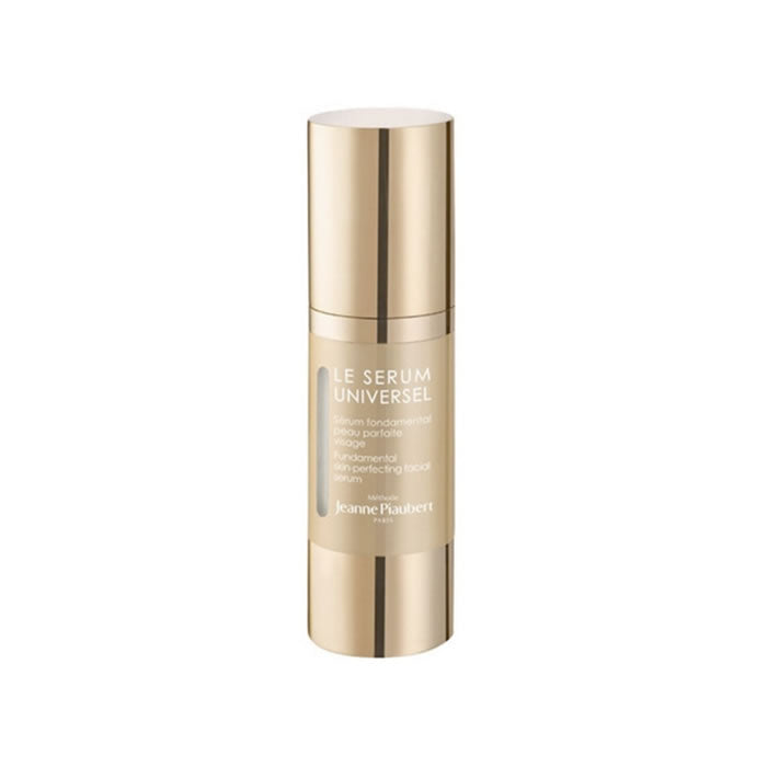 Jeanne Piaubert Le Sérum Universel 30ml bottle with pump, displayed on a clean surface against a neutral background.