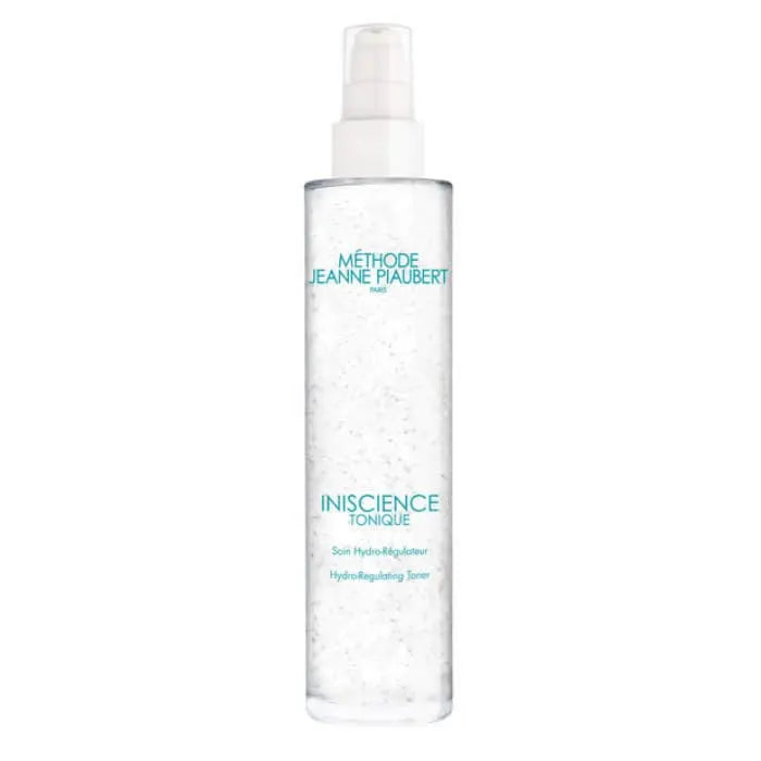 Jeanne Piaubert Iniscience Hidro-Regulating Toner 150ml bottle, clear liquid inside a sleek bottle, skincare product for balanced skin.