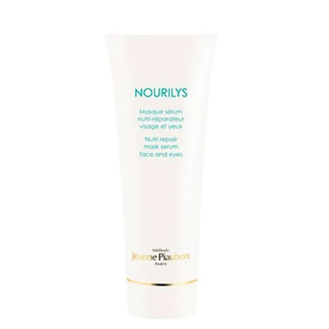 Jeanne Piaubert Nourilys Nutri Repair Mask Serum for face and eyes, 50ml, shown in a sleek jar with a gold lid.