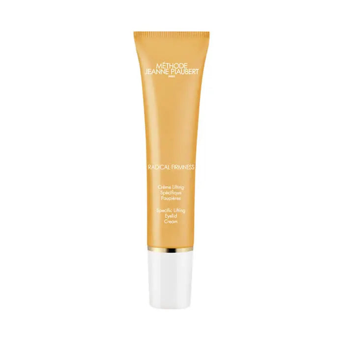 Jeanne Piaubert Radical Firmness Eyelid Cream 10ml in a sleek jar, designed to lift and firm the delicate skin around the eyes.