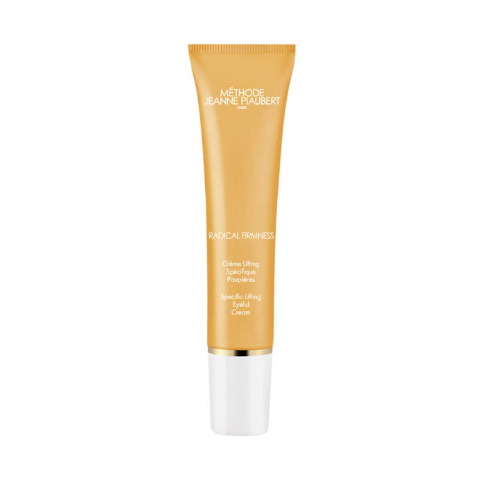Jeanne Piaubert Radical Firmness Lifting Eyelid Cream 10ml in a sleek jar, designed to firm and lift eyelid skin.