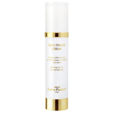 Jeanne Piaubert Seins Fermes Sérum 50ml bottle displayed, featuring sleek packaging for firming breast serum by Jag Couture London New York.