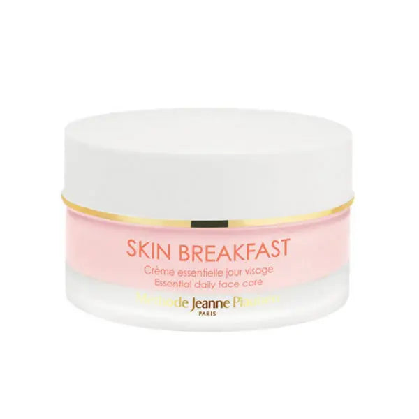 Jeanne Piaubert Skin Breakfast Essential daily face care product in a 50ml jar, displayed on a neutral background.
