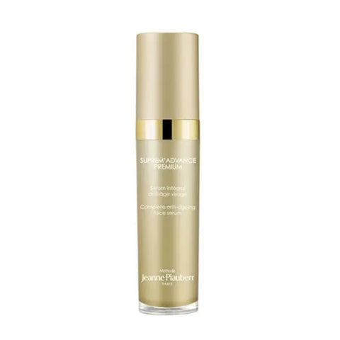 Jeanne Piaubert Suprem Advance Premium Serum in 30ml bottle, featuring a sleek design and skincare branding.