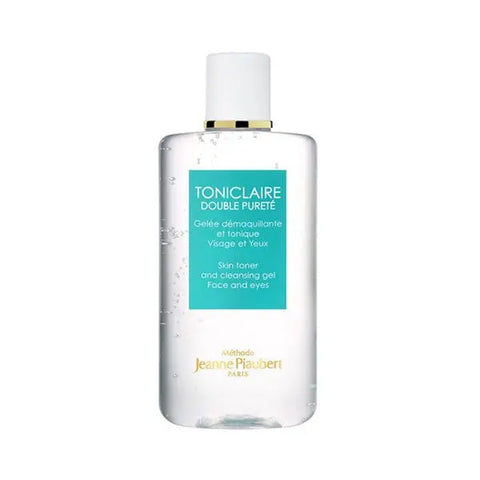 Jeanne Piaubert Toniclaire cleansing gel for face and eyes in 200ml bottle, suitable for gentle facial and eye cleansing.
