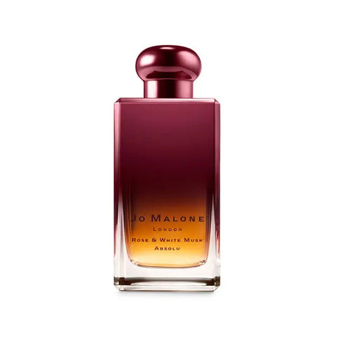 Jo Malone Rose & White Musk Absolut Eau de Perfume spray 100ml, showcasing the elegant fragrance bottle.