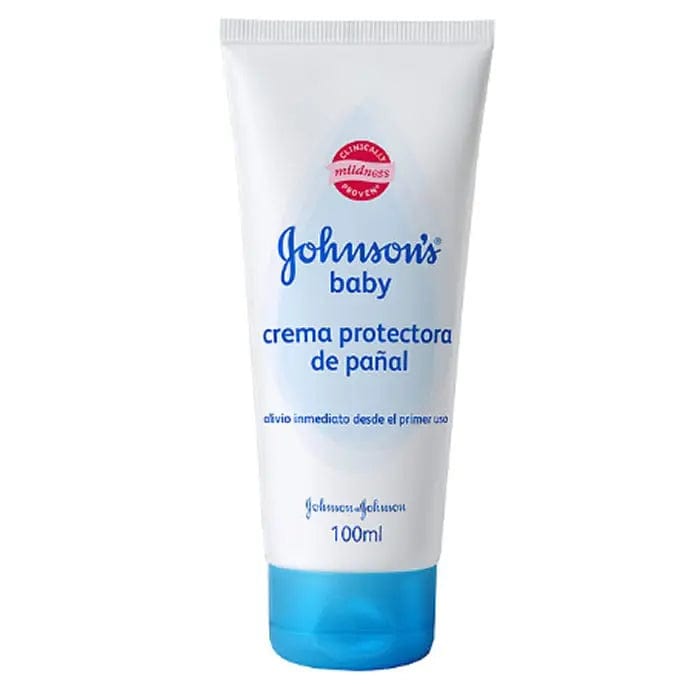 Johnson's Baby Protective Nappy Cream 100ml by Jag Couture London - New York, with a tube of gentle baby skincare cream visible.