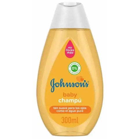 Johnson's Original Baby Shampoo 300ml bottle with white and blue packaging, gentle formula for baby's hair and scalp.